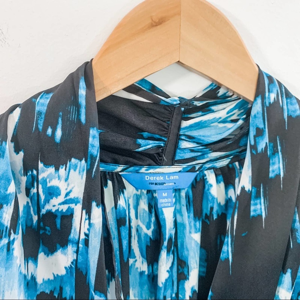 Derek Lam Faux Wrap Halter Bubble Hem Dress Medium - Picture 6 of 10